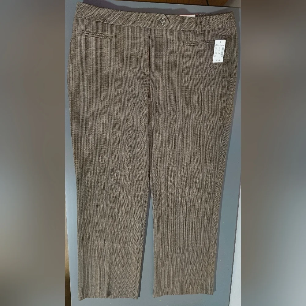 Dressbarn Brown Pinstripe Pantsuit 110
